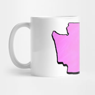 Pink Washington Outline Mug